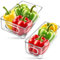 ZMILLA® Organizer per frigorifero [10 scatole] Set di cassetti per conservare frutta e verdura, 5 dimensioni: 26,5 x 15 x 7,5 cm, 5 x dimensioni: 25 x 10 x 7,5 cm