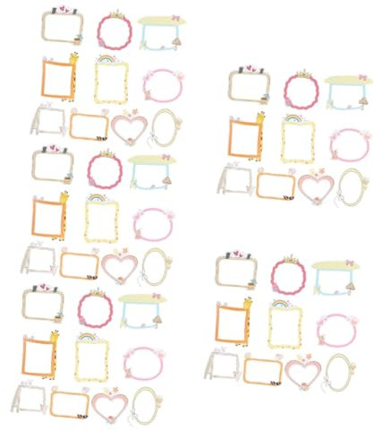 Warmhm 5sets Diy Decorative Scrapbooking Stickers Aesthetic Stickers for Journaling Photo Frame Decor 10pcs*5