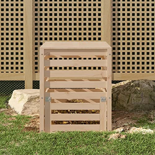 Somanki Composteur en bois massif de pin 63,5 x 63,5 x 77,5 cm, composteur organique jardin, vermicomposteur, potager, composteur domestique
