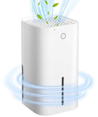 Luftentfeuchter Elektrisch, 850ml Raumentfeuchter für zuhause,klein dehumidifier, Automatisches Abschaltung, Raumentfeuchter Dehumidifier für Schlafzimmer,Bad,Home,24H/0,54 Grad Elektrizität