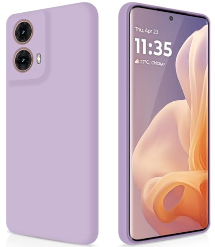 GiiYoon Funda para Motorola Moto G85 5G, Case de Silicona Suave de TPU Carcasa Protector de Goma Fexible Prueba Liviano y a Delgado de Golpes Antirrayas para Teléfono (Violeta)