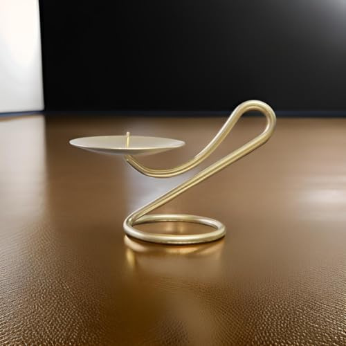Kerzenhalter aus robustem Metall – Zeitloses Design im 2er-Set (Gold)