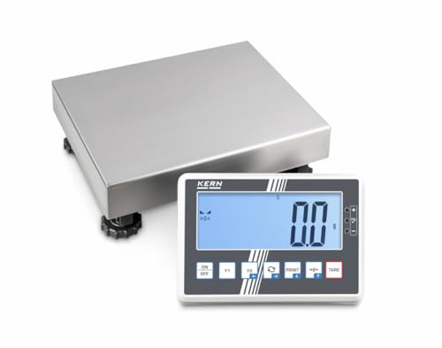 KERN IFC 6K-4 - Robuste Plattformwaage, IoT-Line Industriewaage mit bis zu drei Schnittstellen, Ablesbarkeit [d]: 0,2 g, Wägebereich [Max]: 6 kg, Wägeplatte: BxTxH 300x240x109 mm (Edelstahl)