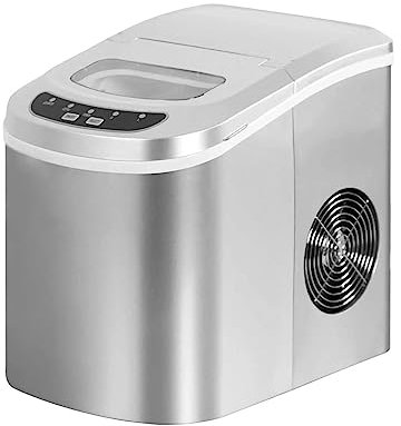 Zhaoj24-05 Facile da Usare Macchina for Il Ghiaccio Portatile da appoggio con capacità di 27 libbre Macchina for Il Ghiaccio in Argento Macchina for cubetti di Ghiaccio Perfetto per la casa