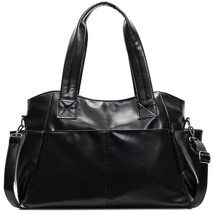Coolives Damen Schultertasche Shopper Handtasche Damenhandtasche Hobo Henkeltasche aus PU-Leder Tasche Damentasche Umhängetasche Taschen für Frauen Mutter Schwarz