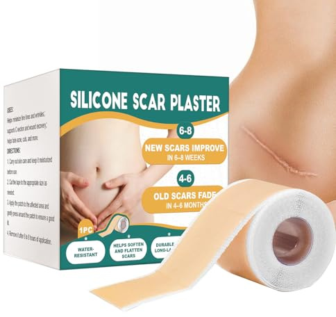 Cerotti Cicatrici Viso | Strisce Cicatrici In Silicone - Cerotti Riutilizzabili per Uomini Anziani Ustioni Riduzione Seno Cura Ferite