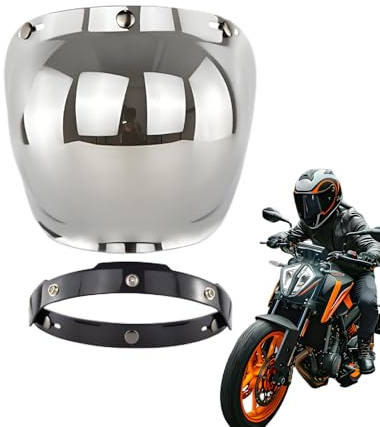 Motorcycle Helmet Face Shield | Windproof Helmet Lens - Bubble Lens Open Face for Highway Riding Long Distance Touring Night Rainy Weather Urban Commuting