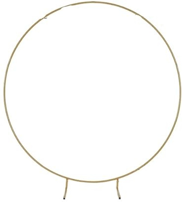 OPIGJUFD Metallbåge bröllopsbåge bakgrund för metallbröllop cirkulär ballonghållare festdekoration för fondale för födelsedag för dusch (guld, 1,8 m (70,8 tum)