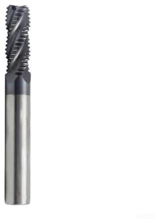 Vollhartmetall-Schrupp-Schaftfräser, 4-schneidig, AlTiN-beschichtet für Hochleistungsschneiden (HPC), kompatibel mit CNC- und Handfräsmaschinen (8 mm)