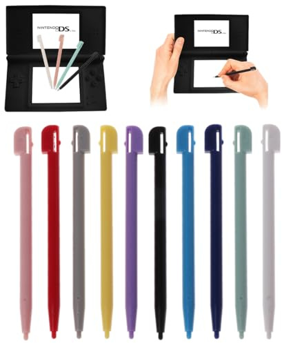 OIXYEY 10 stylets pour 3DS XL - Stylets 3DS - Stylets pour NDS DS Lite DSL NDSL Pointe de stylet Console de jeux Stylus Plastique Accessoires pour console de jeux (10 couleurs)