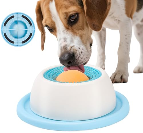 LTFIOON Lick Bowl per Cani, Giocattolo Leccare Cani Gatti, Mangiatoia Lenta per Cibo Liquido, Giocattolo Antiscivolo per Animali Domestici per Alleviare l'ansia per Cuccioli e Gattini (B)