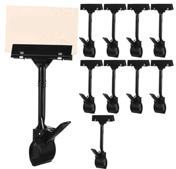 Clip per cartelli, Display girevole a doppia testa con supporto for cartello regolabile da 20 pezzi adatto