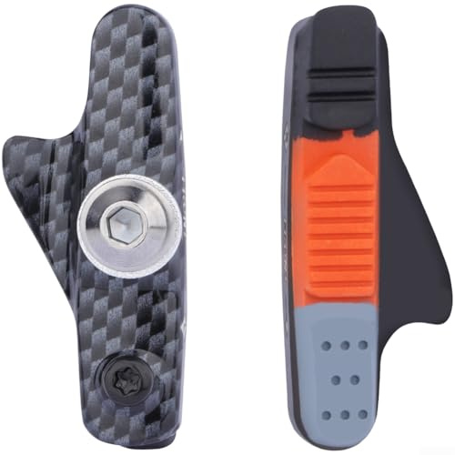 Sawhamale 1 Pair Road Bike Brake Pads 55mm C Brake Blocks with Noise Reduction Rubber for Aluminium Alloy Rim 700C Caliper Brakes