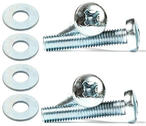 4 x M8 x 45 mm Phillips skruvar för TV väggmonteringsfäste + brickor H01B