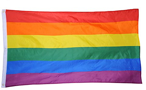 Hemore Drapeau de l'arc-en-Ciel 5x3ft / 150x90cm Drapeaux Drapeau Gay et lesbien Drapeau LGBT