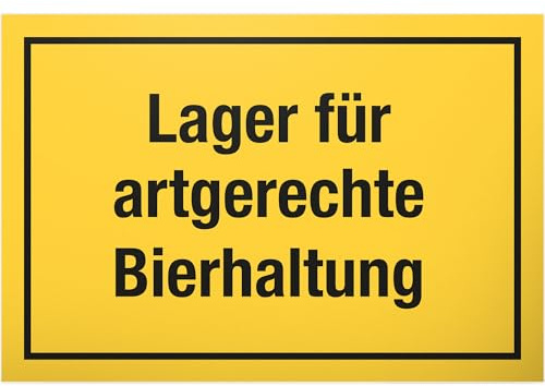 DankeDir! Lager artgerechte Bierhaltung - Schild mit Spruch Kühlschrank Lustige Geschenkidee Geburtstagsgeschenk bester Freund Kumpel Kleines Geschenk Männer Party Deko