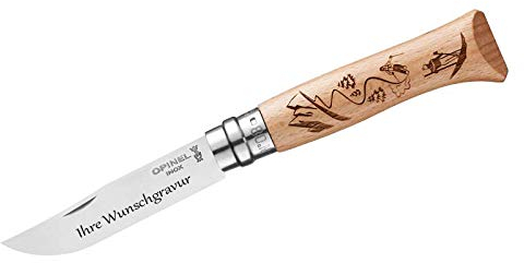 OPINEL Messer No. 8 GRAVURE SKI, mit Namensgravur auf der Klinge
