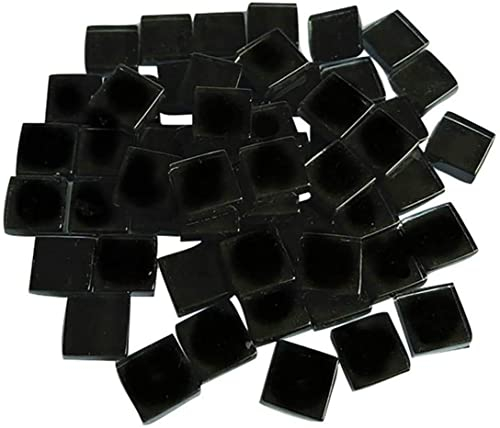 FireAngels Craft Material Mosaic Tile, Micro Glass Tiny Mini Mosaic Tile DIY Hobbies Children Handmade Crystal Free Stone Craft Material Creativity 300g (Black)