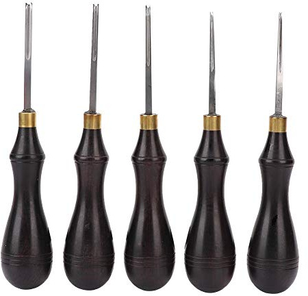 Craft Edge Beveler Leathercraft Edge Beveler Holzgriff Craft Tool Schneiden Beveling Leather Skiver Tool für DIY Leather Craft(1.3mm)