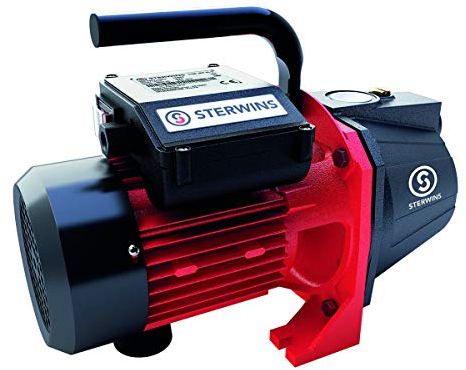 STERWINS - Gartenpumpe - 1100 W - Förderleistung 4800 l/h- 4,3 bar - Tauchpumpe Garten bis 30 m - Tragegriff
