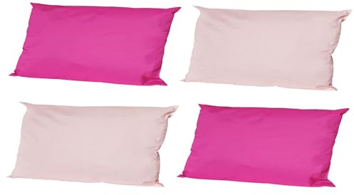 JACK 4X Outdoor Lounge Kissen 30x50cm viele Farben Dekokissen inkl. Füllung Wasserfest Sitzkissen Garten Stuhl, Farbe:2X Pink - 2X Rosa