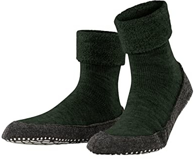 FALKE Cosyshoe M Hp laine picots sur la semelle 1 paire, Chaussettes Chaussons Mixte, Vert Green Melange 7318, 43-44