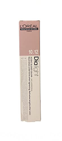 L'Oréal Professionnel DiaLight 10.12 Coloración Milkshake Rubio Platino Ceniza Irisado Sin Amoniaco, 50ml