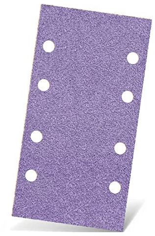 MENZER Purple HD Klett-Schleifblätter, 180 x 93 mm, 8-Loch, f. Schwingschleifer, Keramik-Mix (50 Stk.) K120