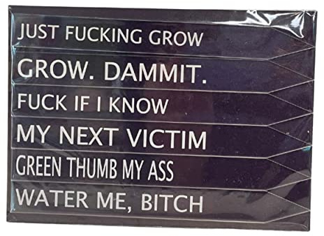 BUBBLEHEAD INK Funny Plant Lover Gifts for Women, Men, Acrylic Garden Marker For Indoor And Outdoor Use, Pot Decorations, Green Thumb Gifts