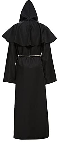 Generisch Umhang Mittelalter Renaissance Kapuzenumhang Mittelalter Kleidung Herren Hexenmantel Mit Kapuze Hobbit Kostüm Robe Kostüm Umhang Mit Kapuze Mittelalter Hoodies Robe