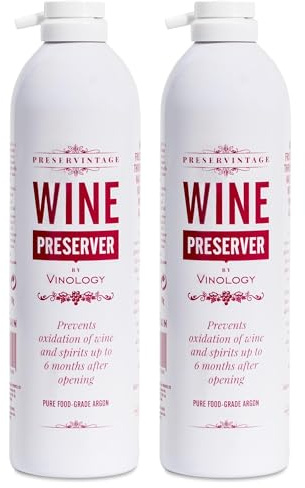 Preservintage Weinkonservierer – Professionelles standardmäßiges reines Inertgas für die Verwendung mit Weinstopfen oder Korken in einer einfach zu bedienenden, leichten Aerosoldose, 9 l (2)