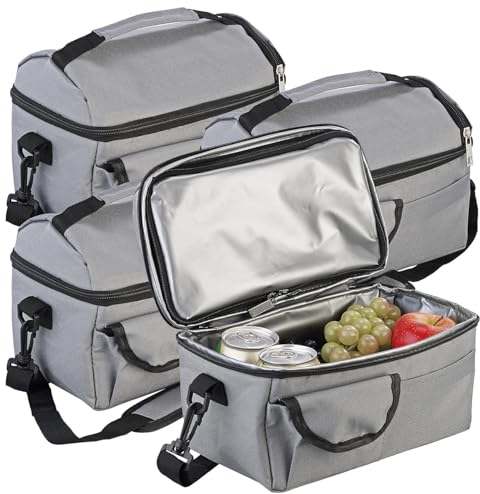 PEARL kompakte Kühltasche: 4er-Set Falt-Mini-Kühltaschen, isoliert, wasserdicht, auslaufsicher (Kleine Kühltaschen für Flaschen, Lunchbox-Tasche, klein)