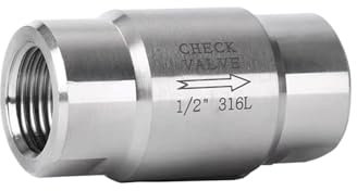 Clapet anti-retour femelle en acier inoxydable 1/8, 1/8 , 1/4, 3/8 , 1/2, 3/4 , 1, 1-1/2 , BSP femelle, 304, unidirectionnel, sans retour, vapeur, eau, huile, 200C, 80 bars ( Size : 1 , Color
