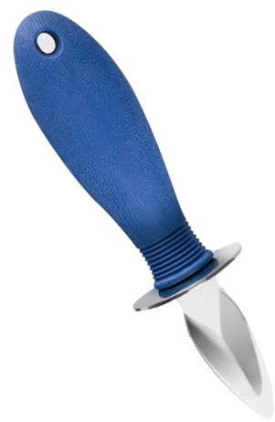 Mikinona 1pièce Couteau à Huîtres Inoxydable Avec Poignée Bleue Outil Pratique Pour Ouvrir Fruits De Mer Pour Barbecue Et Dîners