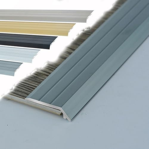 QTWLG Türleisten Übergangsprofil Teppichleisten Übergangsleiste Höhenausgleich Abschlußleiste Türschwellen Leiste Passende Höhendifferenz 2-5mm(Grey,90cm(3ft))