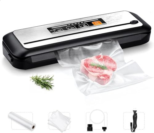 INKBIRD Macchina Sottovuoto Alimenti Professionale Versione Aggiornata, INK-VS01P 6-in-1 Automatica Sigillatore sottovuoto per Cibo Fragile, Alimenti Secci e Umidi, 80Kpa Potente Aspirazione, Spia LED