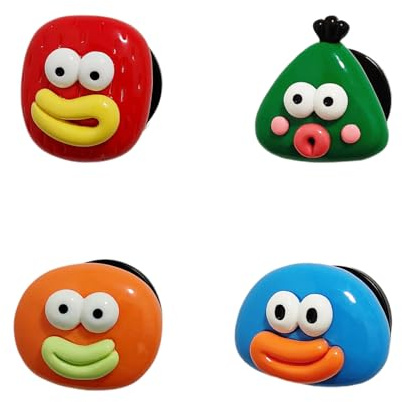 RoadLoo Ganci, 4 pezzi Ganci Autoadesivi senza forature Gancio da parete colorato per Bambini per Appendere LaCamera DaLetto La Cucina il Bagno Ideale Per Appendere Chiave Asciugamani e Accappatoi
