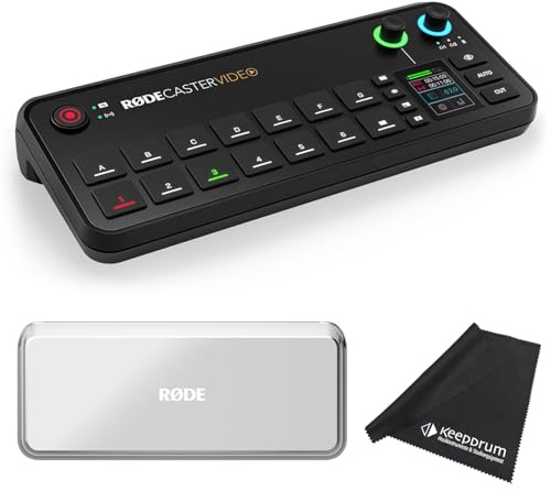 Rode Rodecaster Video Konsole für Videoproduktion mit Rodecover Abdeckung und keepdrum Tuch
