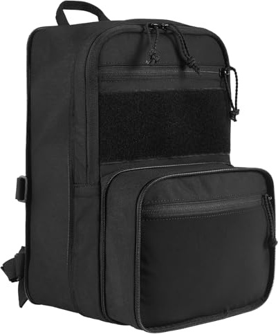 Hydrationsrucksack Taktischer Trinkblasen Molle Trinkrucksack (Wasserblase Nicht im Lieferumfang enthalten) , für 2L Wasserspeicher Tasche, Weste, Rucksack für Outdoor Wanderungen (Black, Standard)