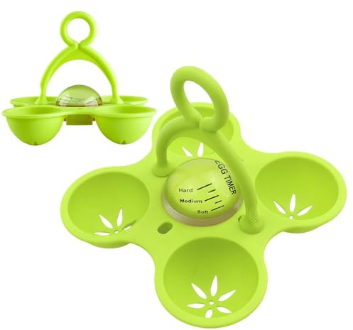 Cuociuova e supporto, in silicone, resistente al calore, lavabile in lavastoviglie, da cucina per casa e cucina