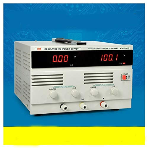 Fuente de Alimentación Variable, MCH-K1005D Pantalla digital Fuente de alimentación de CC 100V5A Fuente de alimentación ajustable de alta potencia y alta estabilidad(220V)