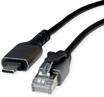 Value Câble convertisseur USB 3.2 Gen 2 Type C vers Gigabit Ethernet, noir, 1,5 m