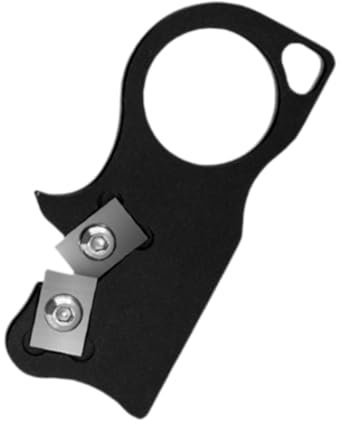 Generic Affilacoltelli, Pratico Ed Ergonomico Affilacoltelli Multifunzionale in Lega di Alluminio Portatile per Campeggio, Casa, Nero