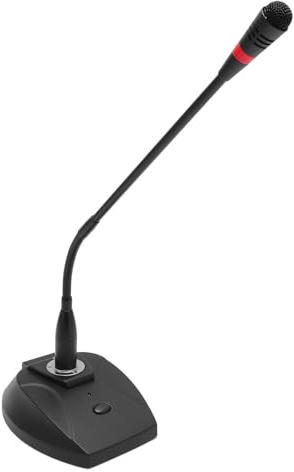 Oreilet Microphone du Condenseur à Col de Cygne, Microphone de Bureau du Connecteur XLR avec Base, Microphones pour Conférences Conférences