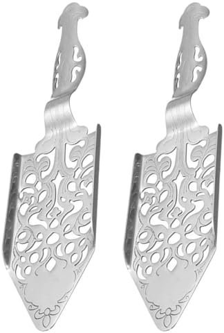 VALICLUD 2pièces Cuillère à Absinthe Métal Avec Filtre Délicat Lot Pour Dissoudre Le Sucre Le Verre Accessoire De Bar Pratique