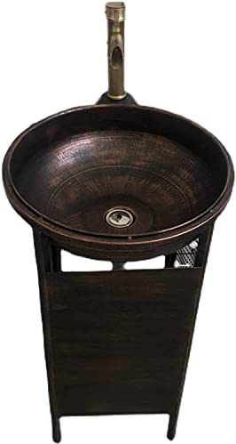 BDMFJY Lavabo autoportante in ferro battuto retrò, moderno lavabo da bagno, lavabo da bagno creativo, stile industriale, autoportante, per interni ed esterni