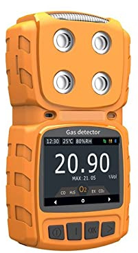 Detector de Gas, Detector de concentración de ozono portátil, alarmas Ajustables (Sonido y luz, vibración, Visual), Rango 0-10 ppm, 0-50 ppm para casa y autocaravanas(0-100ppm)