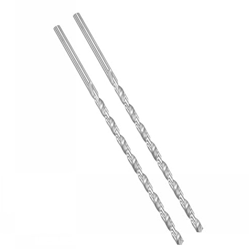 ROWORKX 2Pcs 8mm x 250mm Extra Long HSS Twist Drill Bits - Straight Shank Spiral Drill Bits for Wood, Metal, Aluminium, Plastic