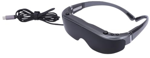 Plyisty Intelligente Brille, 400-Zoll-Virtual-HD-Bildschirm mit 0-600°-Myopie-Einstellung, Display, Integrierte Lautsprecher, Typ-C-Konnektivität