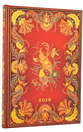 Paperblanks | 2026 Monets Chrysanthemen | Monets Chrysanthemen | 12-Monatskalender | Maxi | Vertikal | Elastikband-Verschluss | 160 Pg | 100 GSM